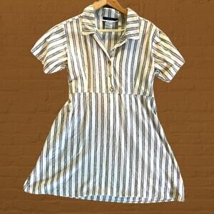 Vintage silk striped tie back dress